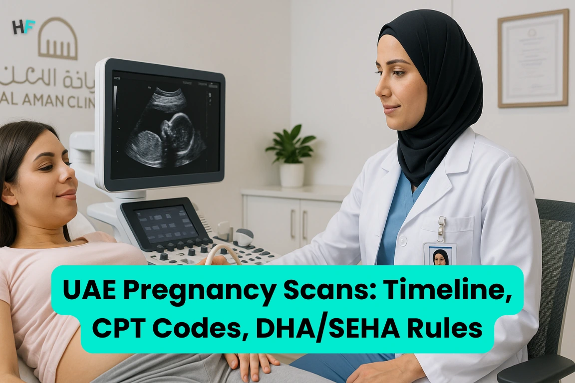 UAE Pregnancy Scans Timeline, CPT Codes, DHASEHA Rules
