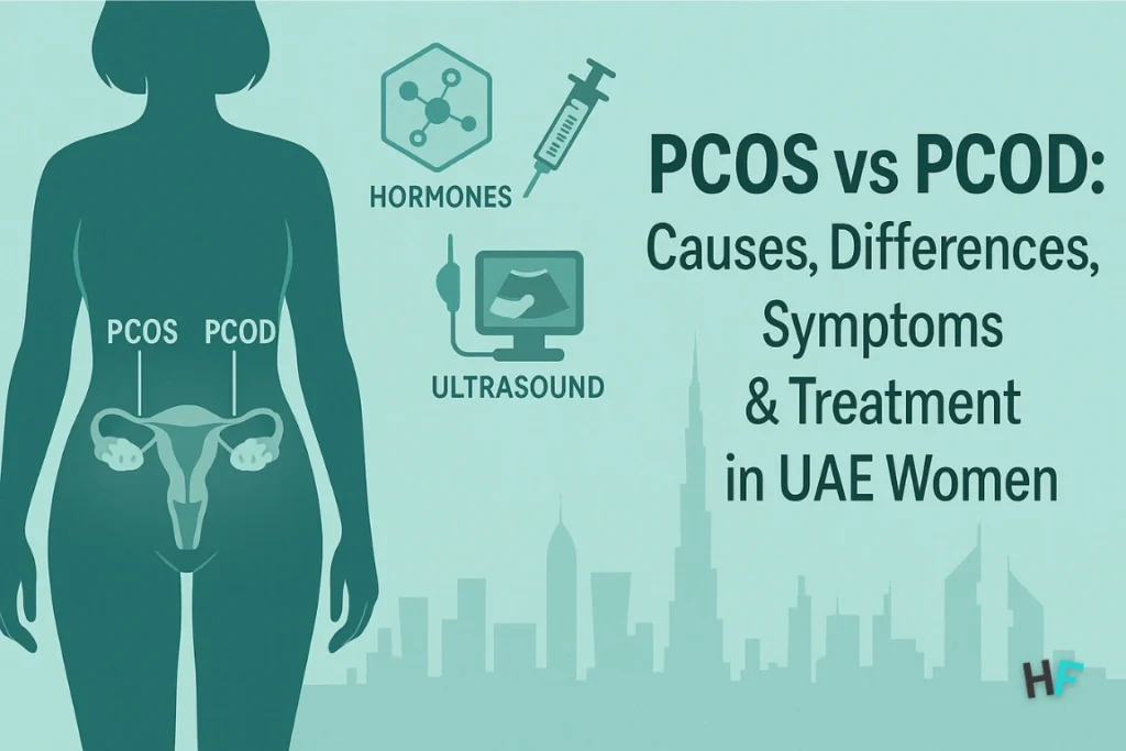 PCOS vs PCOD in 2025: Causes, Differences, Symptoms & Treatment in UAE Women