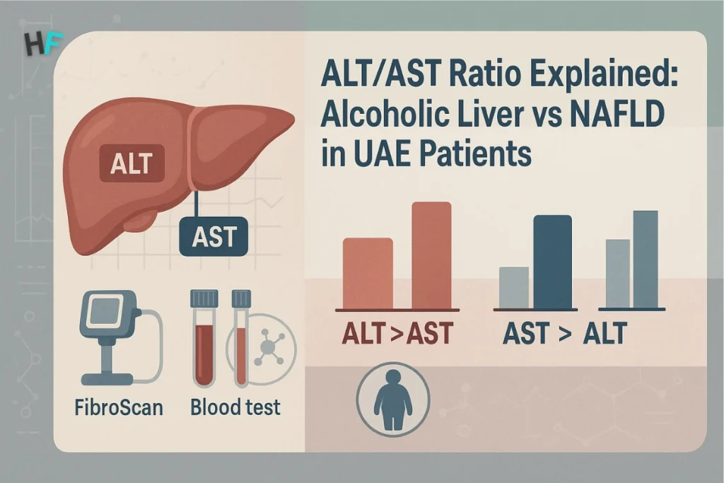 ALT/AST Ratio Explained (2025): ALD vs NAFLD in UAE